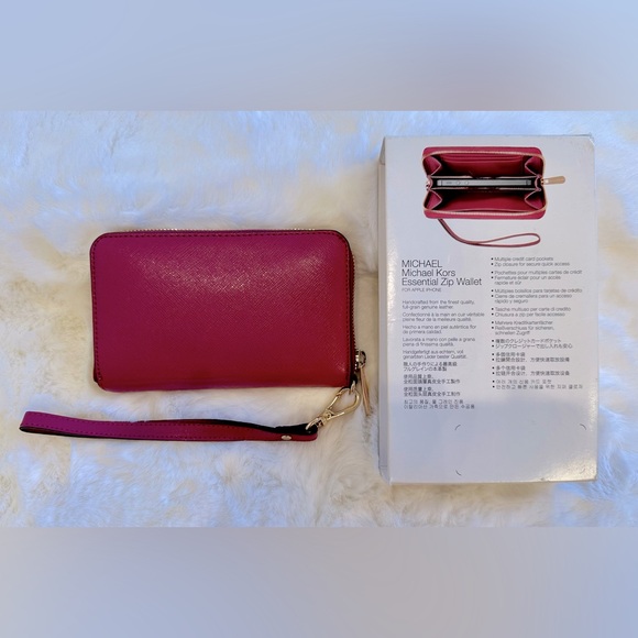 MK! ZIP Wallet/Full Grain Leather/Peony Saffiano - Picture 2 of 7